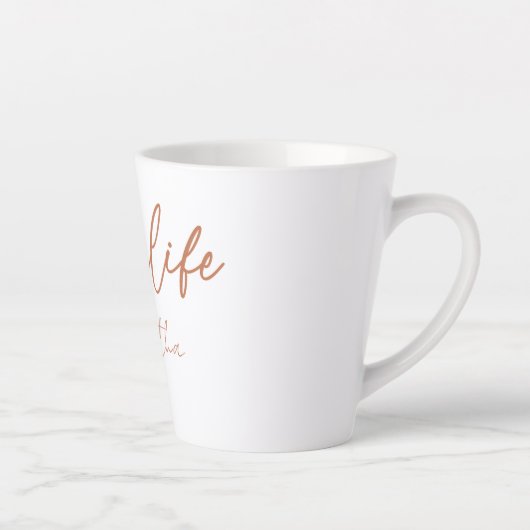 Mom Life - Rustieke Charm Design Latte Mok (Rechts)