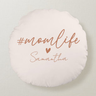 Mom Life - Rustieke Charm Design Rond Kussen
