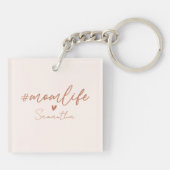 Mom Life - Rustieke Charm Design Sleutelhanger (Achterkant)