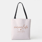 Mom Life - Rustieke Charm Design Tote Bag (Achterkant)