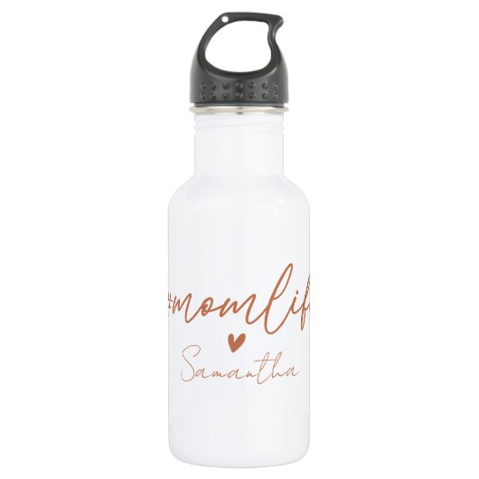 Mom Life - Rustieke Charm Design Waterfles (Voorkant)