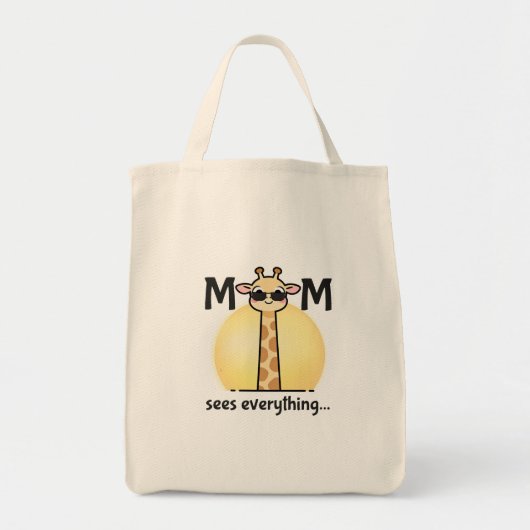 Mom Life Tote Bag – Mom Sees Everything (Voorkant)