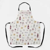 Mom Life Wine Vibe Personalized Schort (Voorkant)