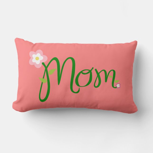 Mom Light Coral Lumbar Pillow Kussen (Voorkant)