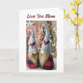 ***MOM** LIVE EN DANK U BIJ **CHRISTMAS** KAART (Gele Bloem)