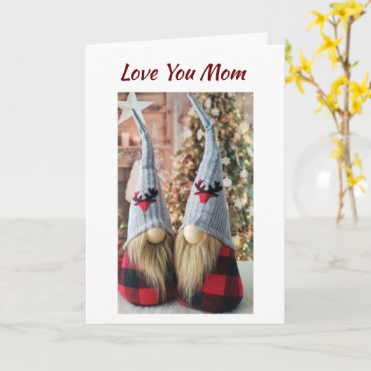 ***MOM** LIVE EN DANK U BIJ **CHRISTMAS** KAART (Gele Bloem)