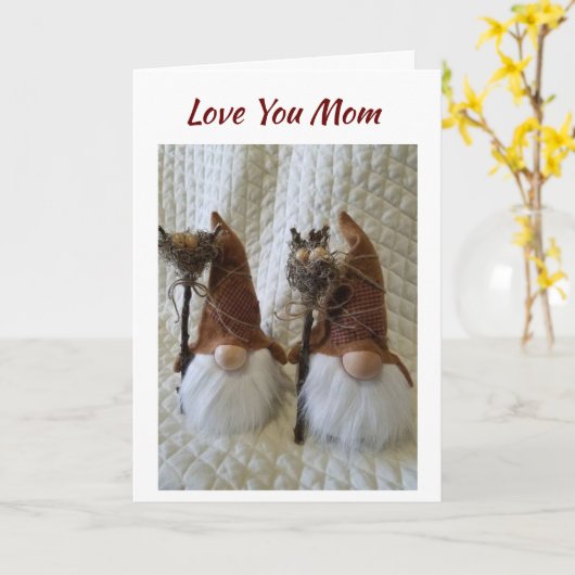 ***MOM** LIVE EN DANK U BIJ **CHRISTMAS** KAART (Gele Bloem)