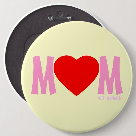 MOM Love Mother's Day Gift Button (Voorkant /achterkant)