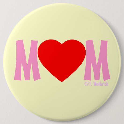 MOM Love Mother's Day Gift Button (Voorkant)