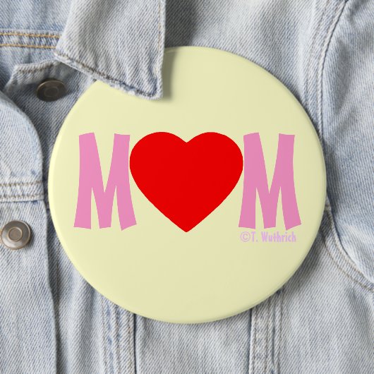 MOM Love Mother's Day Gift Button (In situ)