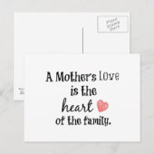 Mom Love Quote Briefkaart (Voorkant / Achterkant)
