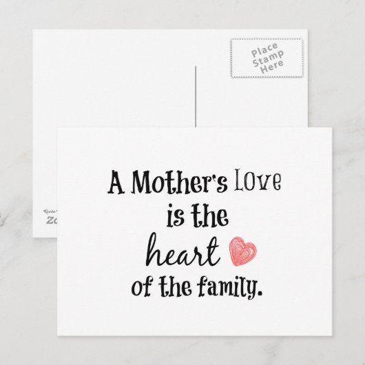 Mom Love Quote Briefkaart (Voorkant / Achterkant)