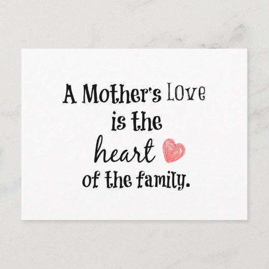 Mom Love Quote Briefkaart (Voorkant)
