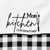 Mom Love Served Recept Zwart Wit Buffalo Plaid Theedoek