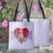 Mom Love Yellow Lab Sjabloon Canvas tas