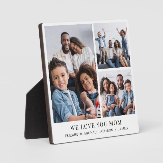 Mom Love You 3 Fotocollage Fotoplaat (Voorkant)