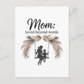 Mom Loved Beyond Words Aankondigingskaart (Voorkant)