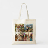 Mom Loved Beyond Words Custom 4 Photo Tote Bag (Achterkant)