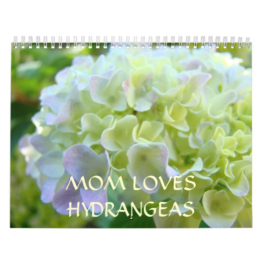 MOM LOVES HYDRANGEAS Calendars Nieuwjaar Kalender (Hoes)