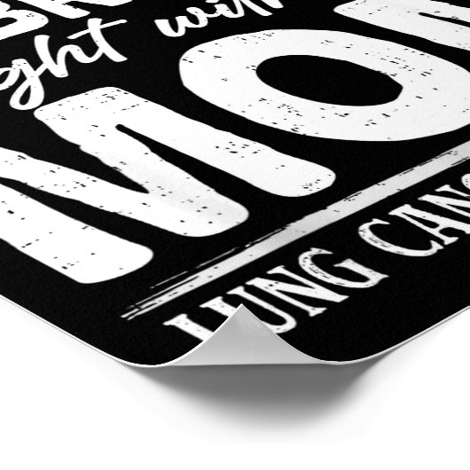 Mom Lung Cancer Awareness White Ribbon Family Supr Poster (Hoek)