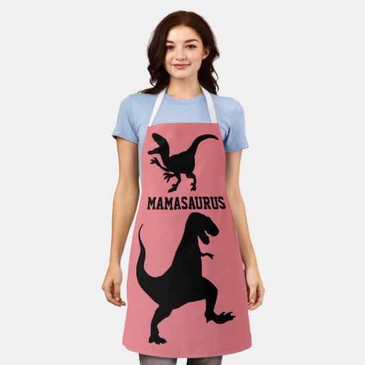 MOM MAMASAURUS KITCHEN APRON SCHORT (Gedragen)