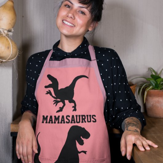 MOM MAMASAURUS KITCHEN APRON SCHORT