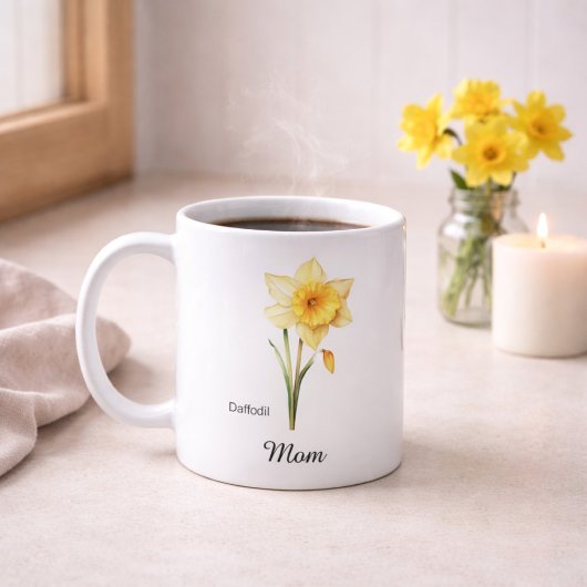 Mom March Birth Flower Daffodil Koffiemok