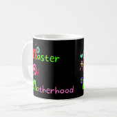 MOM MEESTER VAN DE MOEDERSCHAP grappige moederdag Koffiemok (Voorkant links)