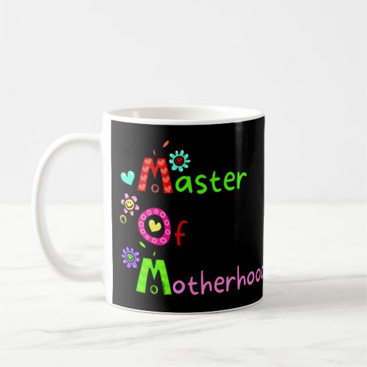 MOM MEESTER VAN DE MOEDERSCHAP grappige moederdag Koffiemok (Links)