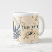 Mom Merry Christmas Blue Candles Specialty Mok (Voorkant rechts)
