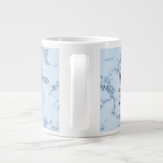 Mom Merry Christmas Blue Candles Specialty Mok (Achterkant)