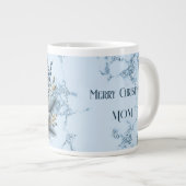 Mom Merry Christmas Blue Candles Specialty Mok (Voorkant rechts)