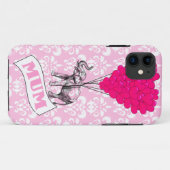 Mom met roze olifant Case-Mate iPhone case (Achterkant (horizontaal))