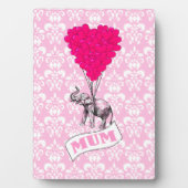 Mom met roze olifant fotoplaat (voorkant)
