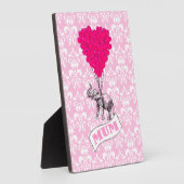 Mom met roze olifant fotoplaat (Zijkant)