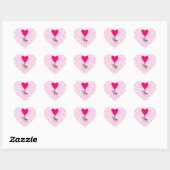 Mom met roze olifant hart sticker (Vel)