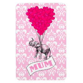 Mom met roze olifant magneet