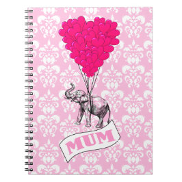 Mom met roze olifant notitieboek