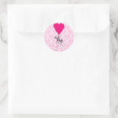 Mom met roze olifant ronde sticker (Tas)