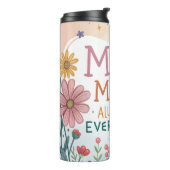Mom Mode De hele dag Alledaagse Bloemen Moederdag  Thermosbeker (Gedraaid links)