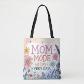 Mom Mode De hele dag Alledaagse Bloemen Moederdag Tote Bag (Voorkant)