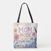 Mom Mode De hele dag Alledaagse Bloemen Moederdag Tote Bag (Achterkant)