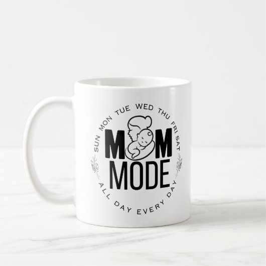 MOM MODE: De hele dag, elke dag - Moeders liefde Koffiemok (Links)