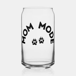 Mom Mode Glas met Paw Print Design