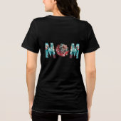 Mom Modern Zonnebloem Bloemen Vet Moederdag Schatt Tri-Blend Shirt (Achterkant)