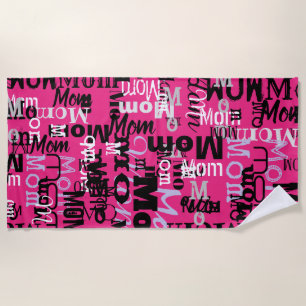 MOM MOEDER Moederdag Cadeau Strand Zwem Handdoek