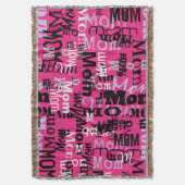 MOM MOEDER Moederdag Cadeauschroefdraad Blanket Deken (Voorkant Verticaal)