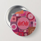 MOM, MOEDER, VROUWEN, GROTE DAG, GIFT SILVER PLAAT RONDE BUTTON 7,6 CM (Voorkant /achterkant)