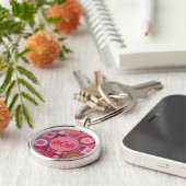 MOM, MOEDER, VROUWEN, GROTE DAG, GIFT SILVER PLAAT SLEUTELHANGER (Zijkant)