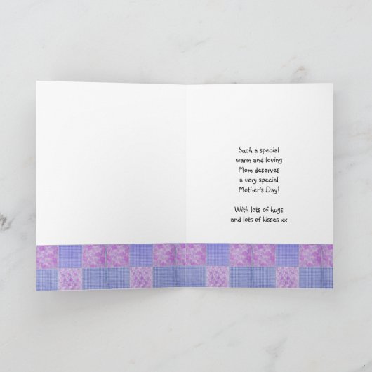 Mom Moederdag Kaart - Patchwork Dragon - Schattige (Binnen)